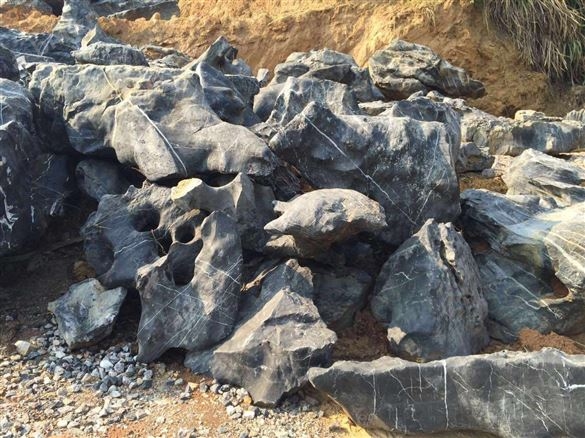 安徽太湖石驳岸石组合图片